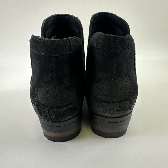 Sorel Lolla Cut Out Bootie Black Suede Ankle Boot Pull On NL3379-010 Womens 10 - Picture 5 of 12